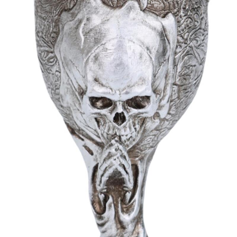 Gothic Engraved Nonrust Steel Goblet Halloween Barwares Rustproof Cup Decorative Drinking Cup For Cocktails