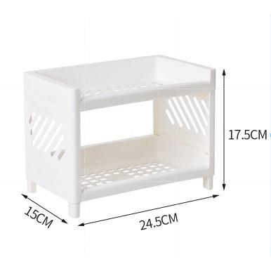

Desk Shelf Double-layer Office Desk Storage Rack Multifunctional Shelves Plastic Desktop Cosmetic Organizer Rack Storage Shelf