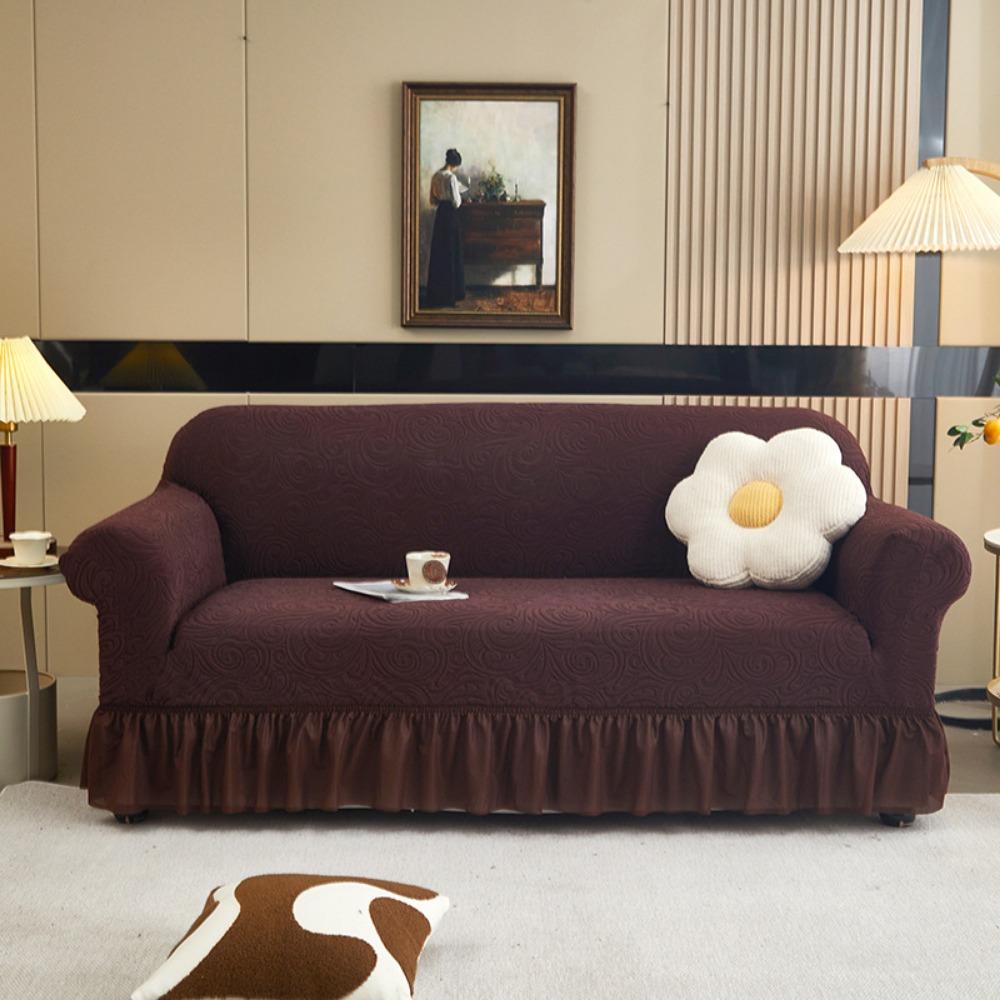 Jacquard Velvet Sofa Cover Protector Elastic Full Coverage Universal Set Thickened All Season