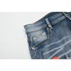 M38 Amiri Herren- und Damen-Jeans im amerikanischen Stil mit Stoffflicken, Löchern, Stickereien, lässige und modische High-Street-Hosen