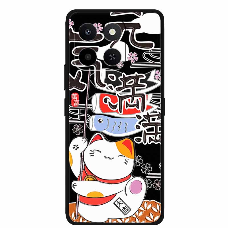 

3D Lovely Phone Case For Honor X6C X 6C X6 C 6 C Soft Silicone TPU Protector For Huawei HonorX6C Relief Florals Shell Funda Capa Honor X6C