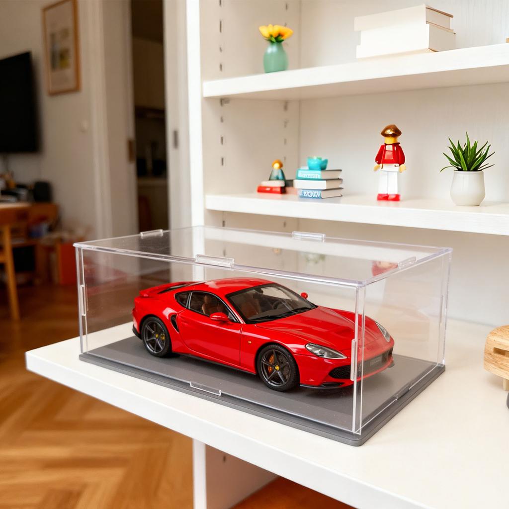 Acryl Vitrine Selbstmontage Staubdichte Ausstellungsbox für Sammlerstücke Actionfiguren Puppen Spielzeug Heimaufbewahrung