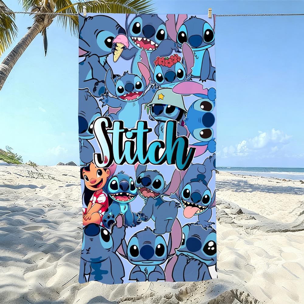 American Cartoon Figure Print Thick Microfiber Beach Towel Quick Dry Bath Blanket For Kids