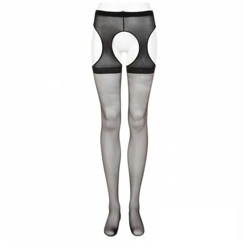 

[Fukusuke] Panty part reply stockings suspender type 1 pair pantyhose No need to attach or detach Doesn t get stuffy Fukusuke ladies 159Q1221 black
