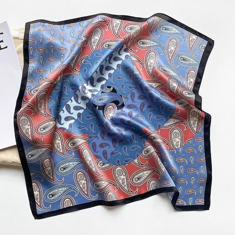 Nature Silk Neck Scarves Lady Foulard Lovely Strawberry Print Real Silk Square Scarf for Women Bag Ribbon Hairband Kerchief