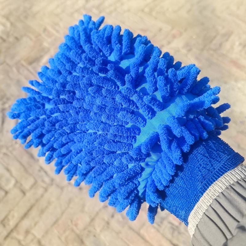 

Chenille Car Wash Glove - Double-Sided, Thickened Coral Worm, 60g 14x23cm