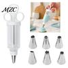Kitchen Tools for Desserts Cake Decorating Kit, Cupcake Icing Piping Tool with 6 Stainless Steel Nozzles, Clear Frosting Set Icing, Frosting,
