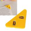 Corner Paper Clip Triangular Cute Adjustable Book Page Clamp Bookmark for Documents Bills Yellow