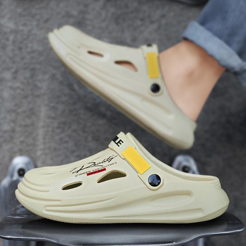 Fashion Men Garden Clogs Sandals Summer Slippers For Men Couple Casual Shoes Fashion Luxury Sandals Comfort Home Soft Slippers 40-45