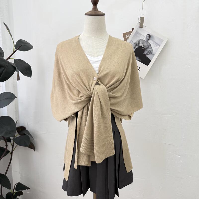 Women's Solid Color Knitted Shawl Cardigan