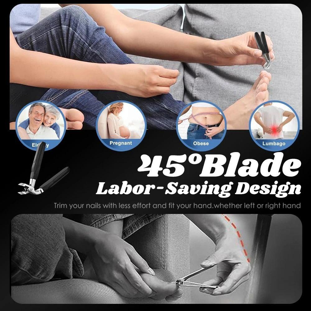 Stainless Steel Angled Head Nail Clippers Ergonomic Design Nail Clippers Nail Trimmer  Thick Nails