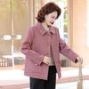 Mom's 2026 Plaid Woolen Coat: Stylish Fall/Winter Turn-Down Collar for Middle-Aged & Elderly Women