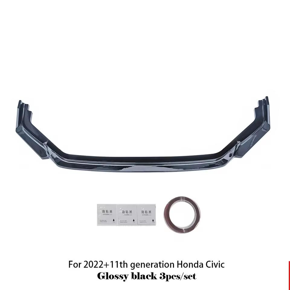 

For Honda Civic FL5 2022+ Front LIp Splitters Civic Type R ABS Carbon Fiber Front Lip Car Body Kit Honda Accessories