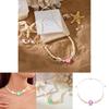 Style Adjustable Necklace Featuring Resin Flowers And Shell Accents For Women