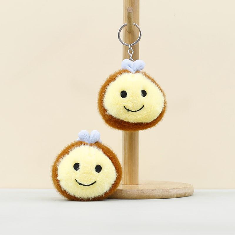 Plush Bee Little Keychain Keyring Cartoon Toy Doll Bag Pendant Children Doll