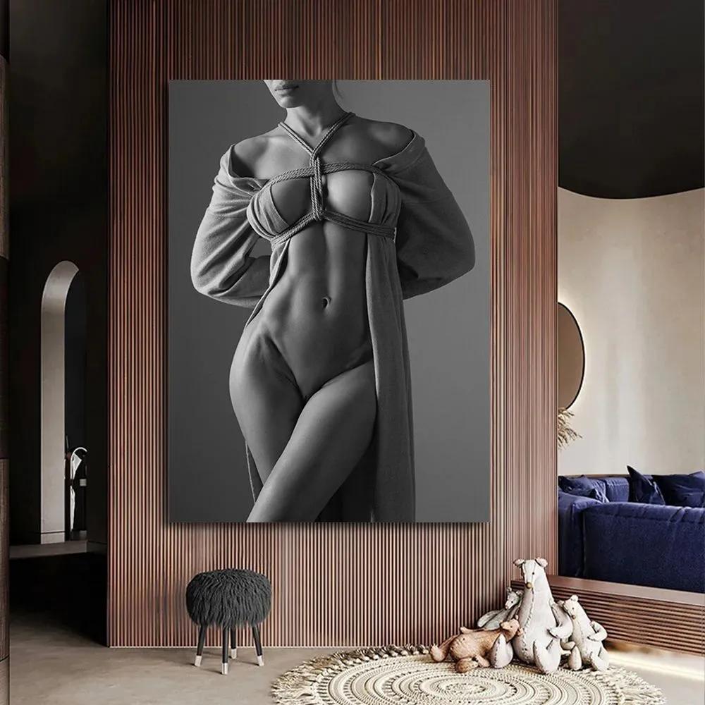 20x30cm Metal Poster Erotica Nude Sex BDSM Shibari Art