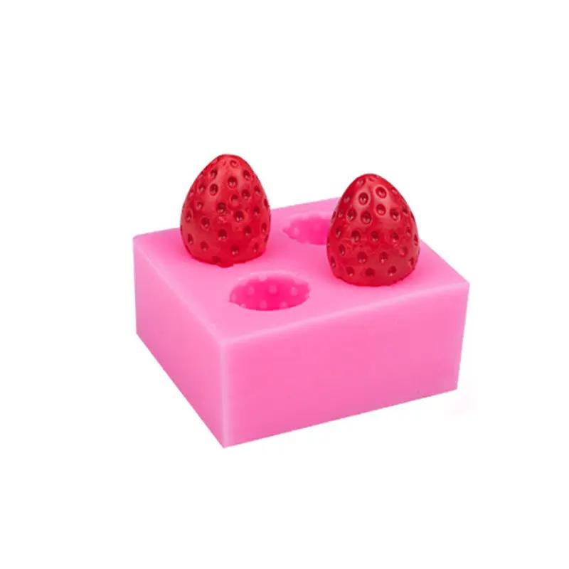 Silicone Mold Strawberry Orange Raspberry Blueberry Silicone Mold Fruit Fudge Cake Chocolate Jelly Candle Soap Making Molds