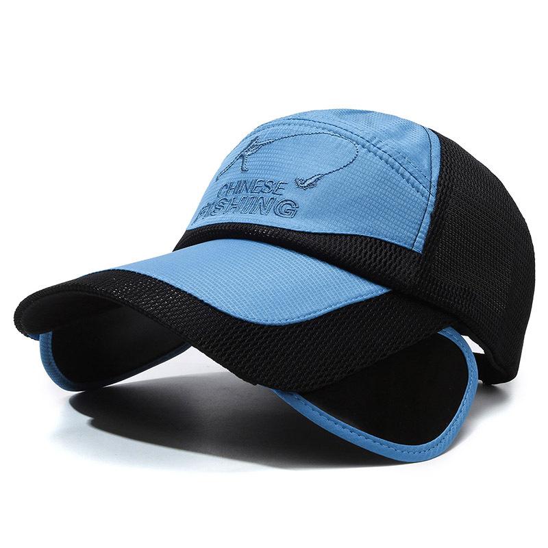 Hat Men's Summer Brim Retractable Sun Hat Women's Sunscreen Fishing Cold Hat Korean Sun Hat Outdoor Baseball Cap