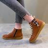 Fashion Women Plus Size Short Plush Warm Ankle Boots Platform Low Heels Booties Hight Top Zip Shoes Ladies Cowboy Style Footwear Winter