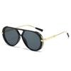 Vintage Pilot Sunglasses Fashion Double Bridge Gradient Multi-color Shades Women Trendy Luxury Design Sun Glasses