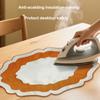 Wear Resistant Linen Embroidered Placemat Machine Washable Textured Dining Placemat  Dining Table