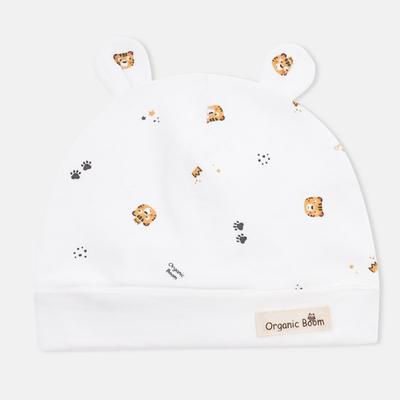 Organic Boom Tiger Bear All-Season Hat for Newborns, Korean Baby Products
