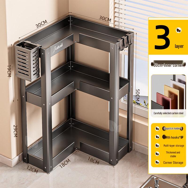Xihe Kitchen Rotatable Corner Spice Rack