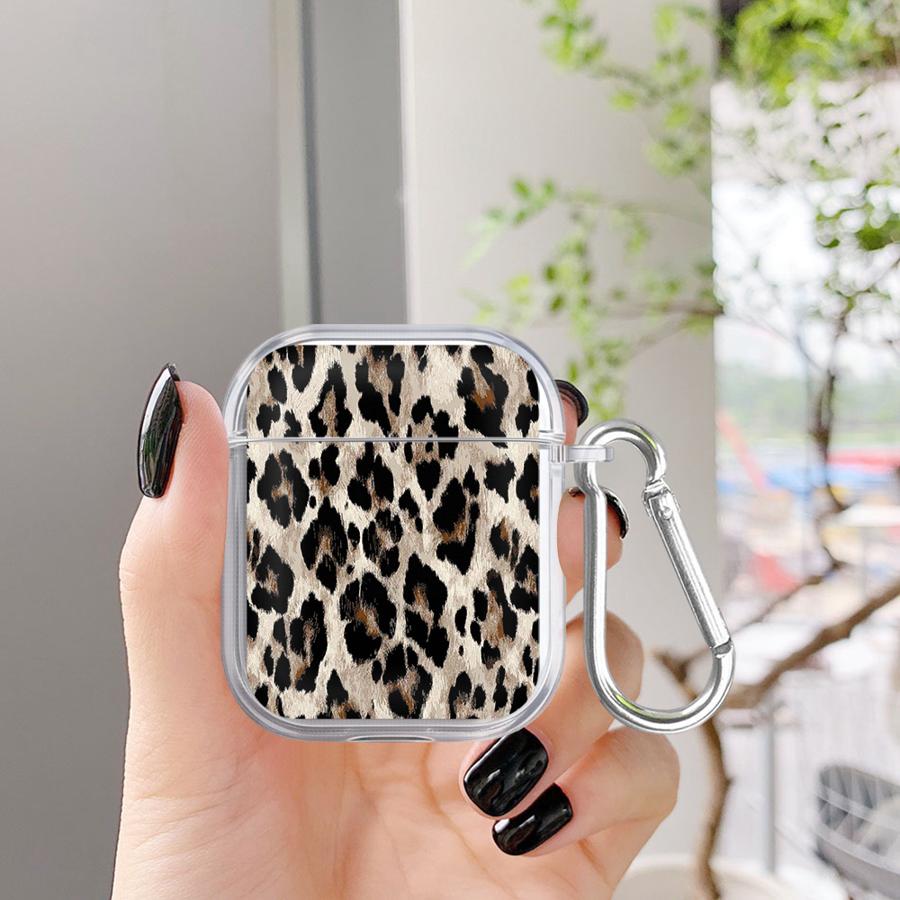 Texture Leopard Print Clear Earphone Cases Cover Case For Airpods Pro3 Pro2 2 3 4 1 Pro