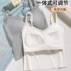 Lace Suspender Vest Women's New Integrated with Chest Pad Summer Thin Outer Wear Tube Top Sleeveless