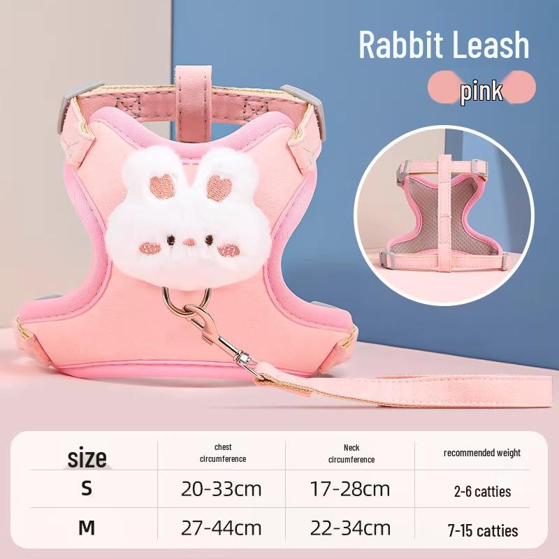 Adjustable I-shaped Cat Harness and Leash - Escape-proof, Cute, Kitten and Cat Walking Set