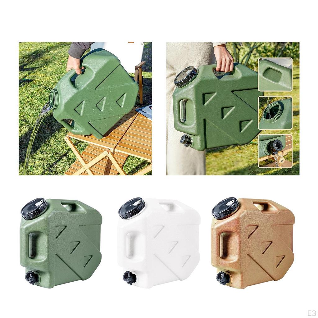 Water Container with Faucet Barrel 20L Adjustable Carrier Bucket Jug for Camping Outdoor