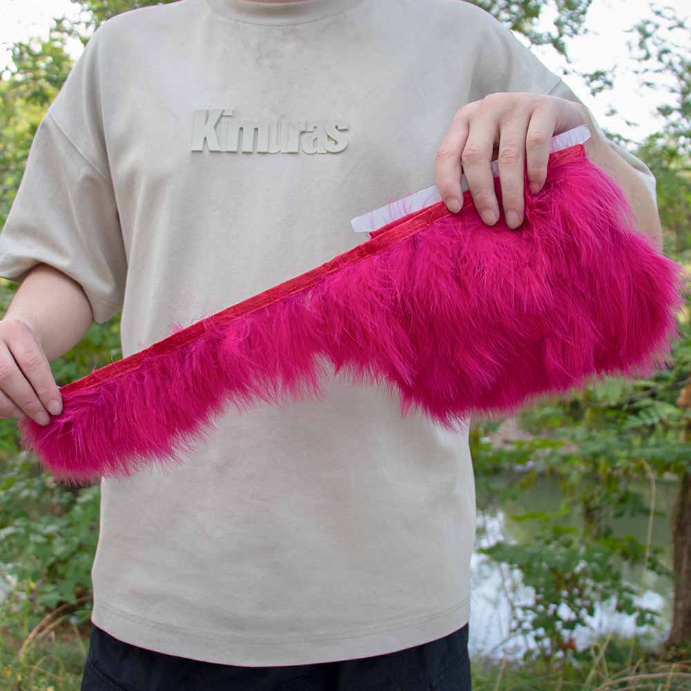 1M Weiche Truthahnfedern Besatz Fransen 8-10cm Weiß Marabu Feder für DIY Nähen Kleidung Bänder Hochzeitsfeier Kleid Dekoration