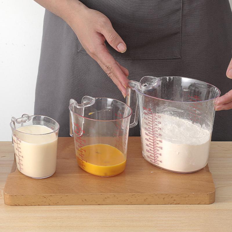 

3Pcs/Set Measuring Cups Plastic Stackable Measuring Jugs with Handle Kitchen Tool (BPA Free,No FDA Certificate) Type A