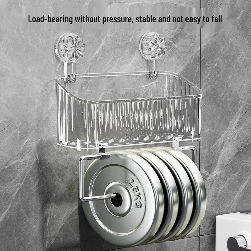 Bathroom No-Drill Suction Cup Storage Shelf and Organizer