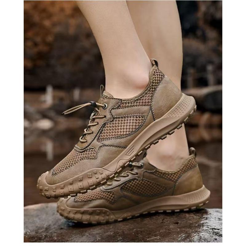 Summer new hollow men's shoes outdoor mountaineering hiking shoes sports and leisure shoes breathable mesh fashion trendy shoes