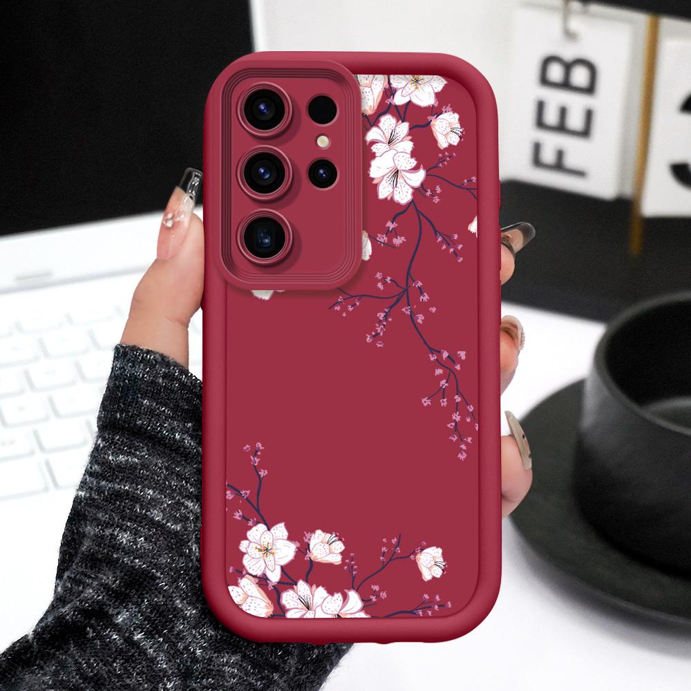 Spring Flowers Phone Case For Samsung Galaxy S23 S22 S21 S20 FE Plus Ultra Note 20 5G Staircase Soft Cover