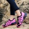 Women Outdoor Hiking Shoes Women's Lightweight Wear-resistant Mountain Climbing Hiking Shoes Waterproof Large Size Leather Sports Shoes