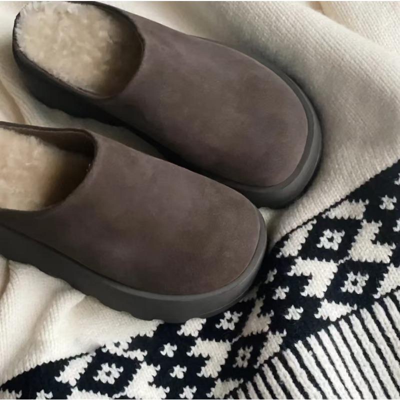 Новые плюшевые тапочки с сумкой на подошве, из натуральной кожи и меха, на толстой подошве, с жесткой платформой, увеличивающие рост на шесть с половиной, тапочки 39