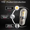 E10 LED Bulb 220V 230V AC Energy Saving LED Indicator Light 8mm Screw Base 3030 4SMD LED Chipsets Upgrade Bulb, Warm White (4 Pack)