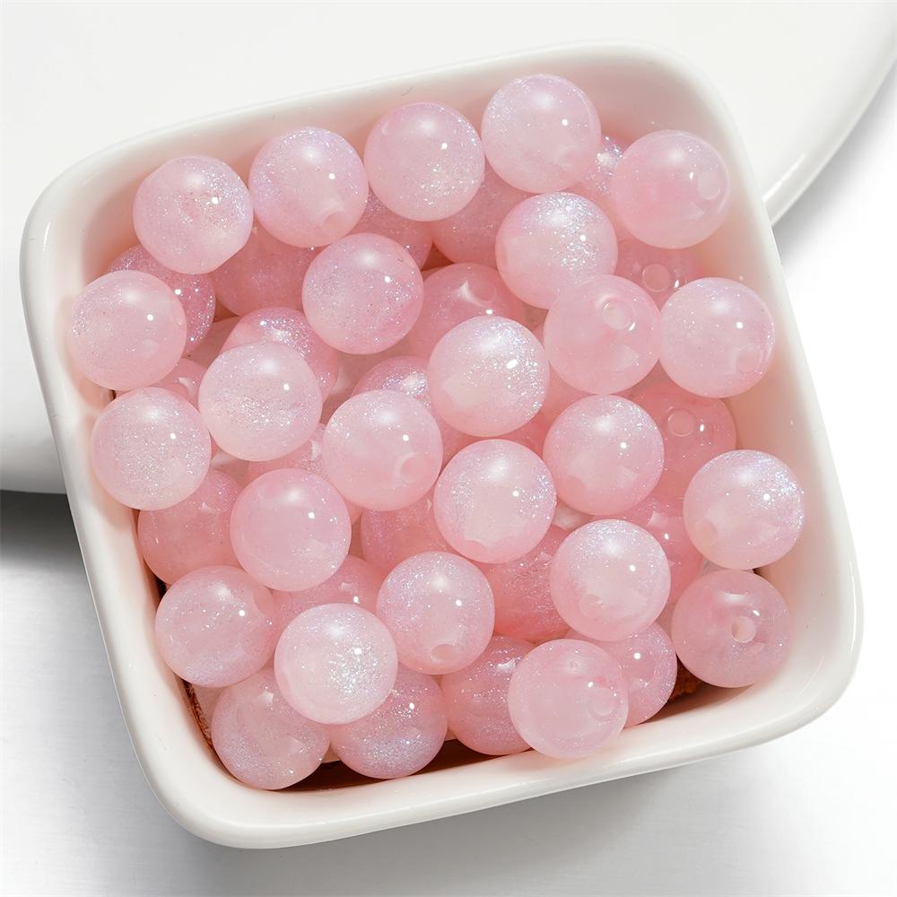 10pcs/lot 10mm Colorful Resin Round Bead Charm Spacer Loose Beads for DIY Handmade Necklace Jewelry Making Findings Accessories