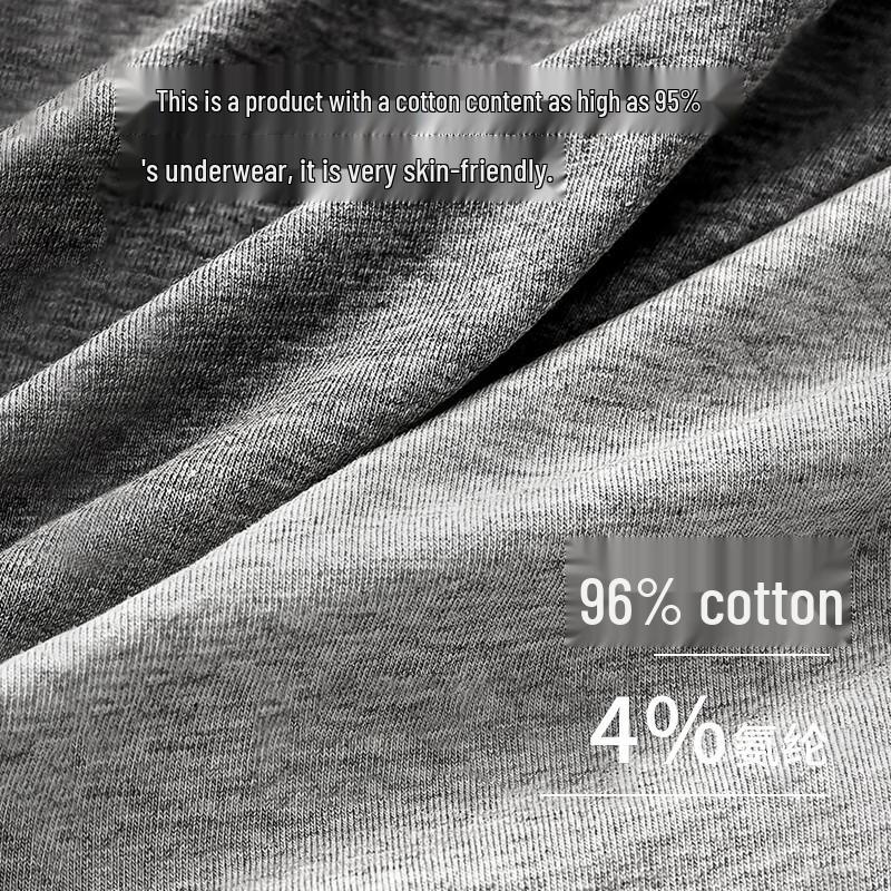 Langsha Men's Cotton Boxer Briefs (4-Pack)