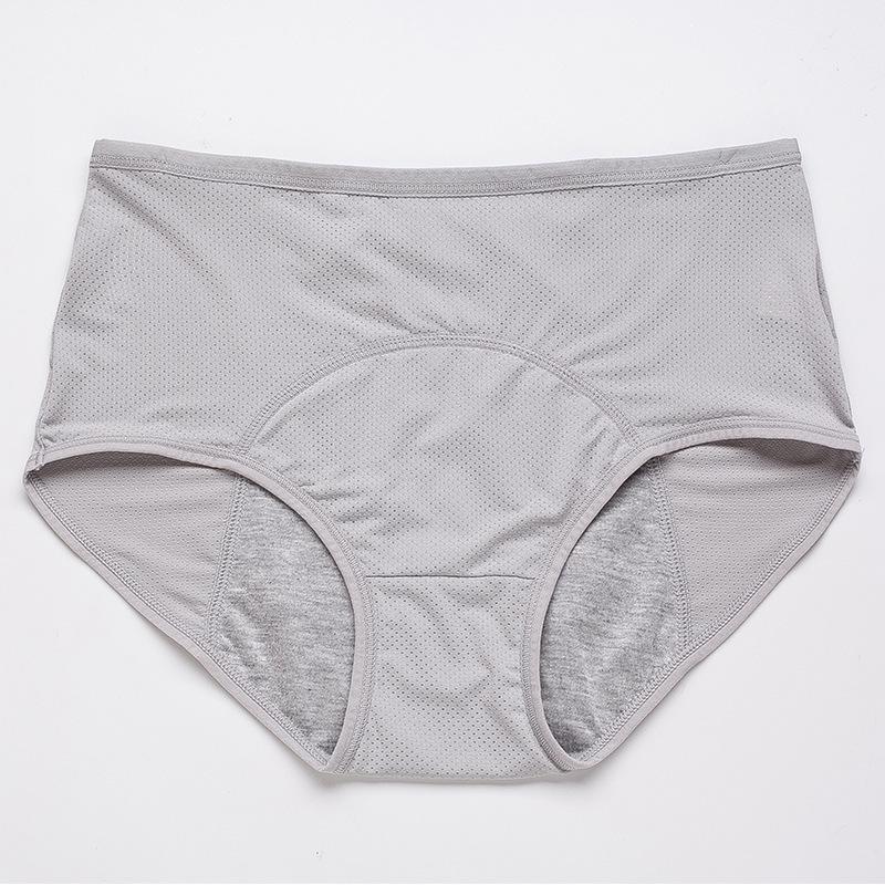 European & American Multi-color Mesh Breathable Mid-High Waist Leak-Proof Menstrual Period Underwear for Women