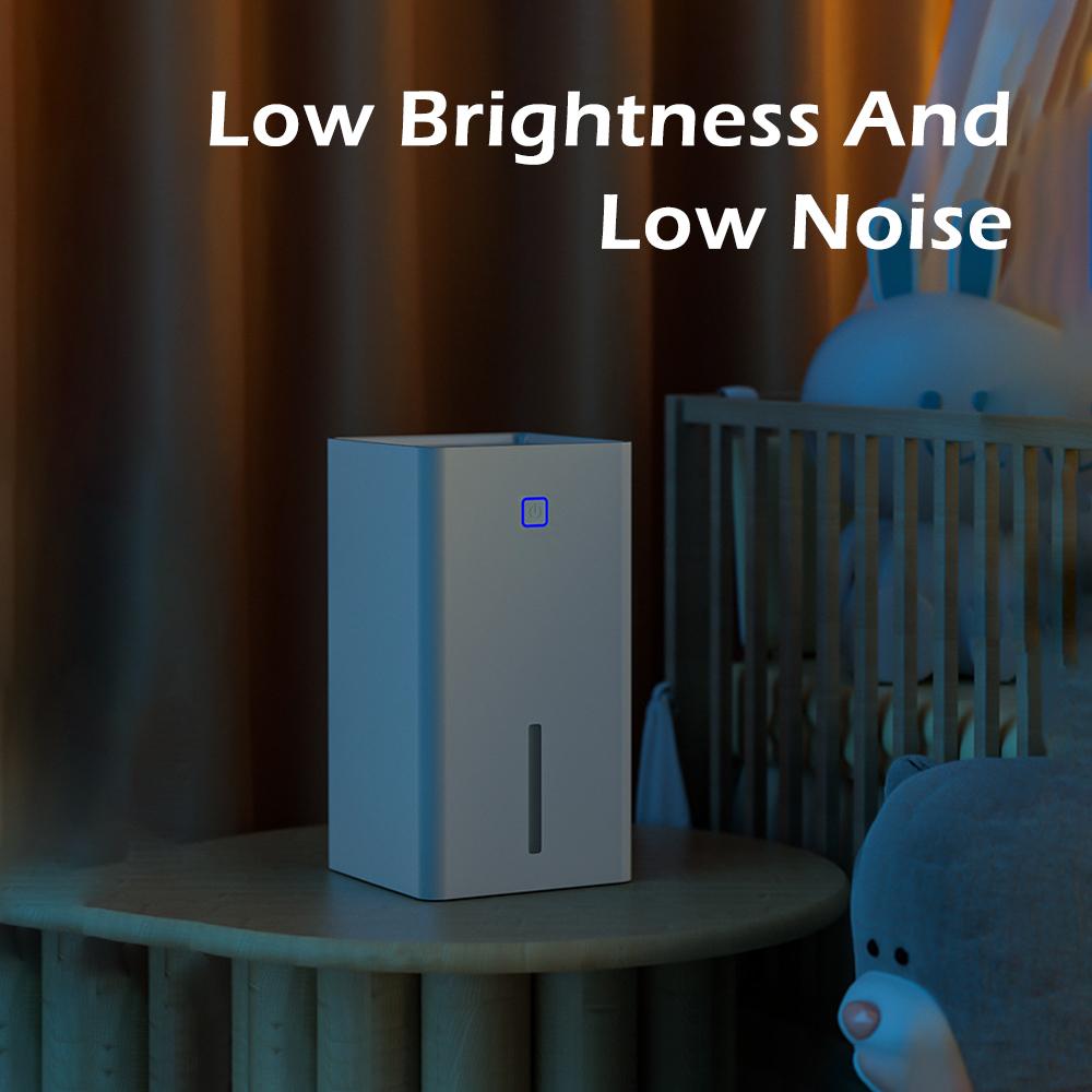 Mini desumidificador de ar 1,1L desumidificadores elétricos ultra silenciosos desumidificador absorvente de umidade 25W desligamento automático para casa sala escritórioP