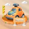 Press-and-Go Pull-Back Cartoon Car with Funny Hat - Inertial Drive Toy for Kids