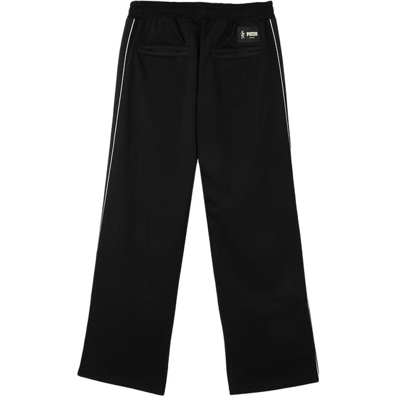 Puma Calças Clássicas Futureknit Retas Soltas Cintura Média Cordão Cor Sólida Calças Casuais Calças Unissex Preto 630480-01