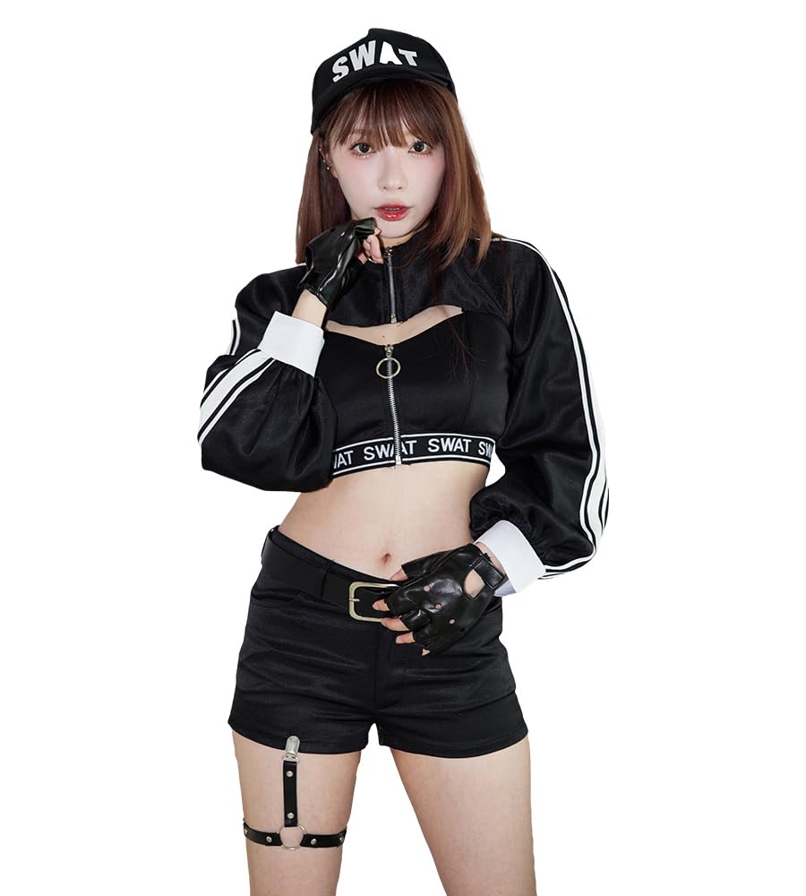 

Brightlara Sexy SWAT Police Costume for Halloween Women s (cos070-JKT-M)
