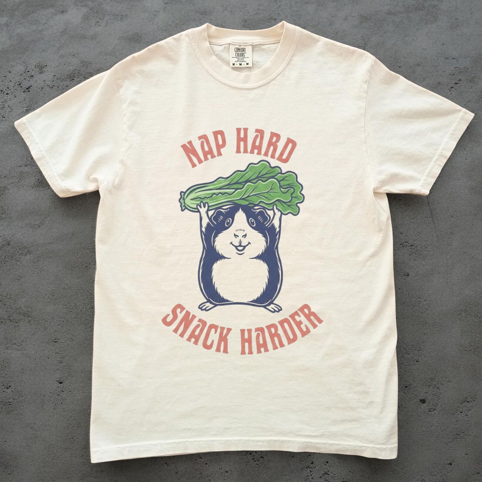 Nap Hard Snack Harder Guinea Pig Shirt, Funny Guinea Pig Tee, Unisex Comfort Colors, Cute Guinea Pig T shirt, Pet Lover Gift, Guinea Pig Mom L