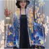 Flower Lady Silk Scarf Sunscreen Travel Photography Scarf Trendy Tudung Scarf  Beach