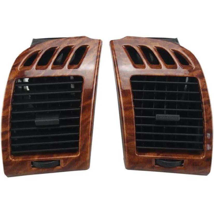 1Pair Compatible With Toyota Camry 2001-2006 Car Front Air Conditioner Outlet Grille 55650-AA020 55650-AA030 AC Air Vent Assembly(Woodgrain)