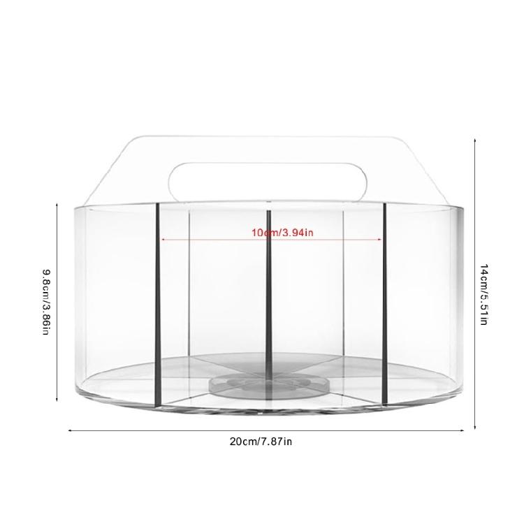 360 Degree Rotating Pen Holder 6 Compartment Clear Acrylics Pen Holder Desk Organizers Art Supply Organizers Storage Box